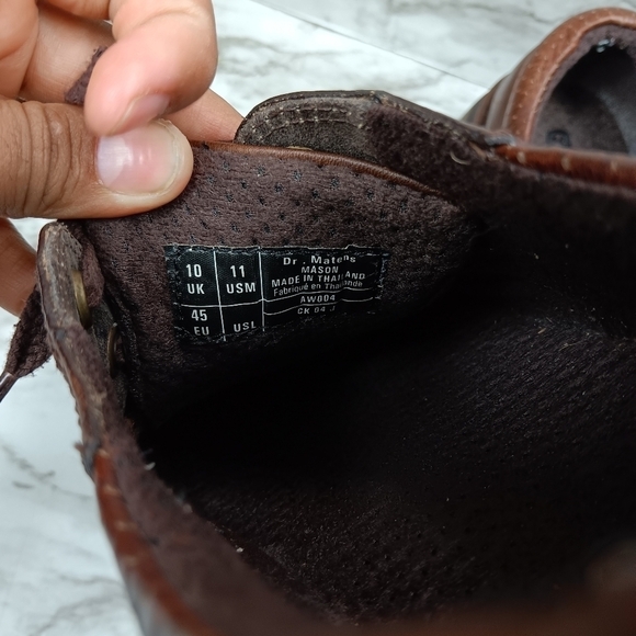 DR. MARTENS Boston Men\'s Brown Leather Lace Up Oxford Loafers Size 11 main image 8